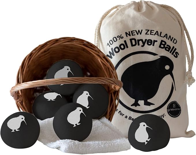Wool Dryer Balls XL, 100% New Zealand Organic Wool by BEWONDROUS