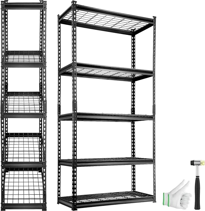 VEVOR Storage Shelving Unit, 5-Tier Adjustable, 2000 lbs Capacity, Heavy Duty by VEVOR