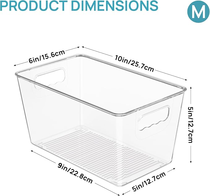 Vtopmart Clear Plastic Storage Bins, Countertops, Freezer Organization - Image 3