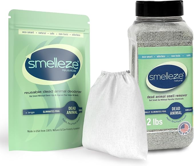 SMELLEZE Ultimate Odor Removal Bundle – 2 lb. Granules + 1 Reusable Pouch | by SMELLEZE