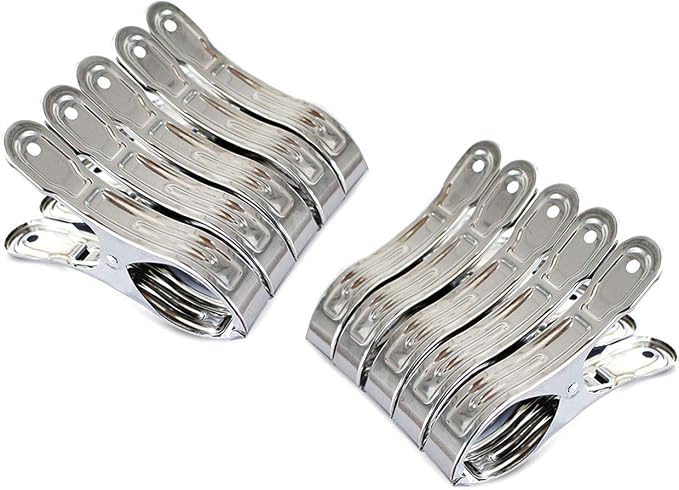 Outdoor Heavy Duty clothespins 10 Pack Large Stainless Steel Quilt Clips by Commoditydisplay