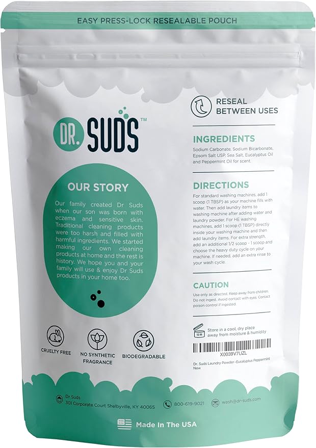 Dr Suds Natural Laundry Detergent Powder 4 Lbs 100+ Loads Scented - Image 2