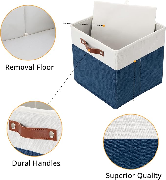 DULLEMELO 12 inch Cube Storage Bins, Gift Baskets Empty - Image 5