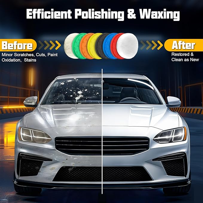 8 Pcs Polishing Pads, Buffing Pads 5.5 Inch 138mm - Image 5
