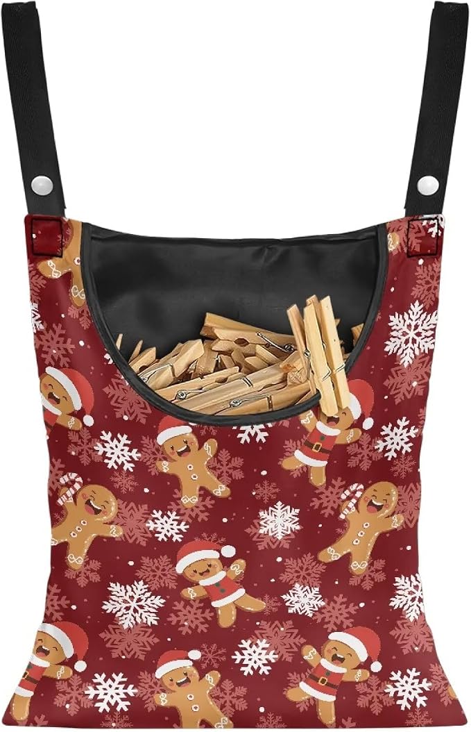 Christmas Gingerbread Man Waterproof Clothespin Organizer by CREAMIC