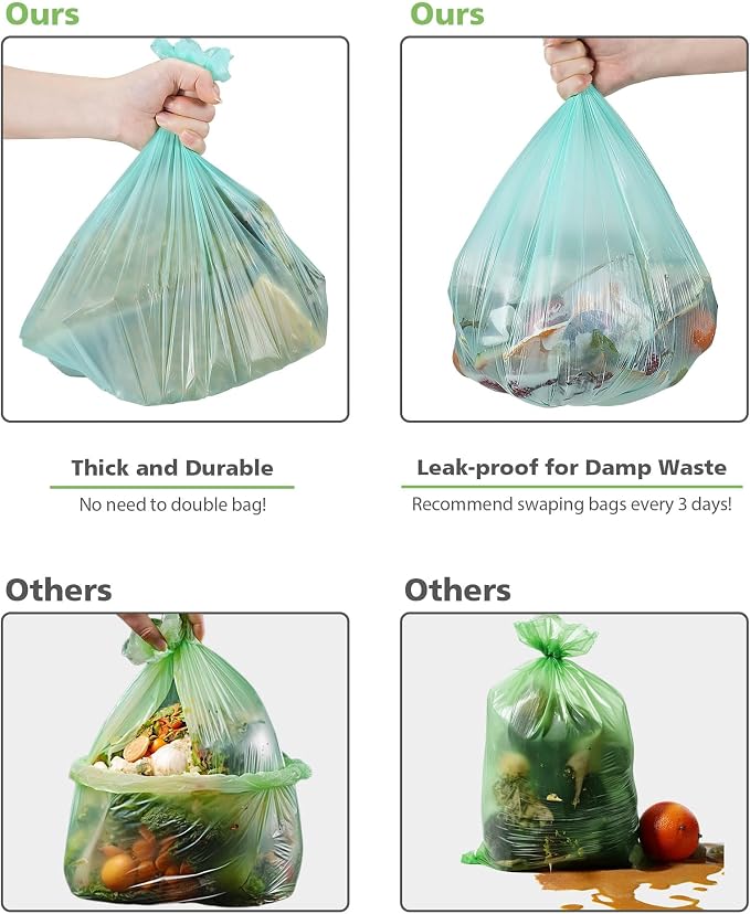 AYOTEE Small Trash Bags 2.6 Gallon Compostable Trash Bags Bathroom Wastebasket - Image 8