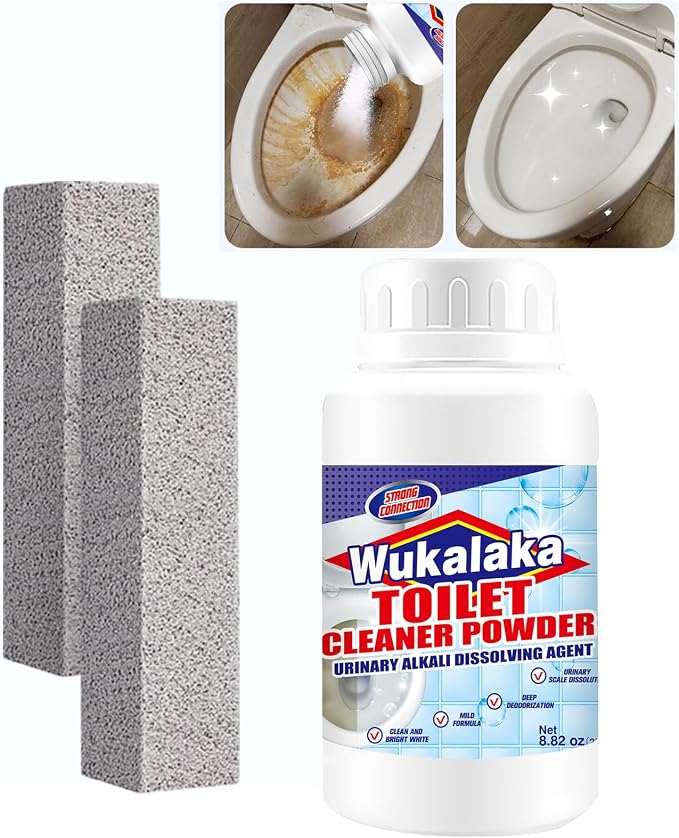 Pumice Stone for Toilet Cleaning Bowl Stick, Toilet Bowl Cleaners Brush by WUKALAKA