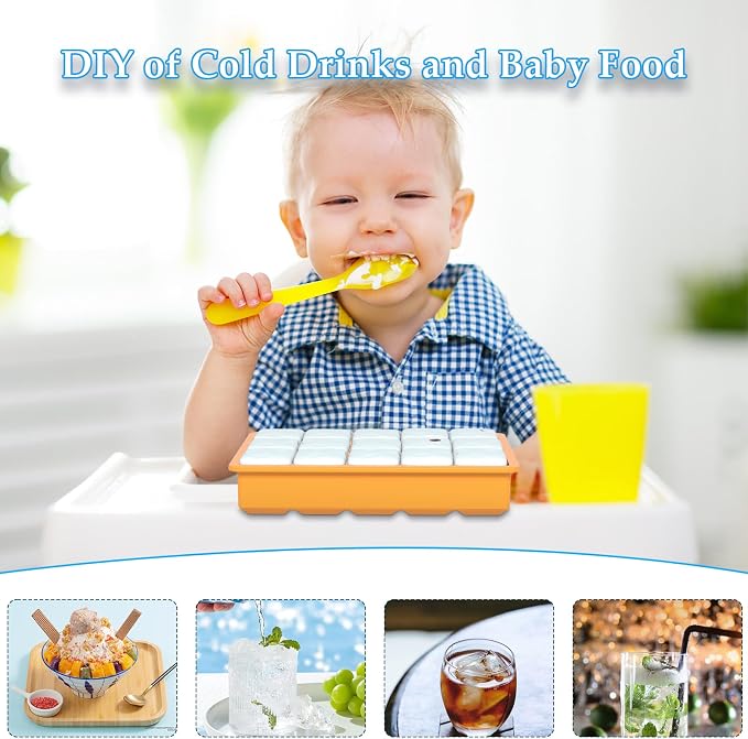 Ice Cube Tray, 3 Pack Silicone Ice Tray Easy-Release Flexible 15 Ice Cube Molds - Image 6