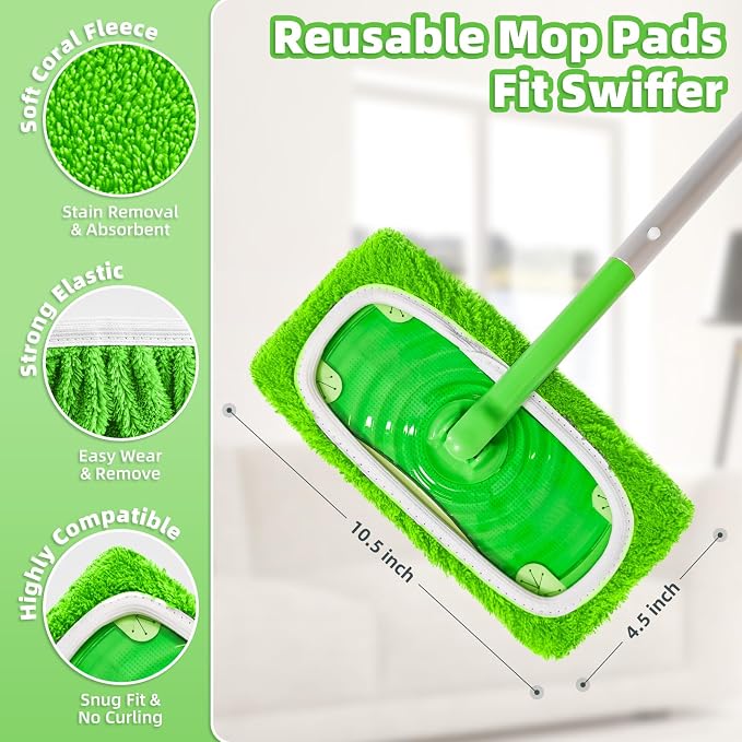 Reusable Dry Sweeping Cloths Microfiber Wet Pads Refill Compatible - Image 3