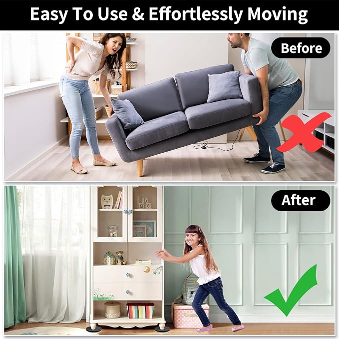 Ezprotekt 5" Round Felt Furniture Movers Sliders - Image 5