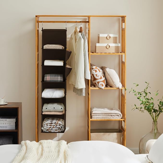 YOUDENOVA Hanging Closet Organizer, 6-Shelf Closet Hanging Storage Shelves - Image 2