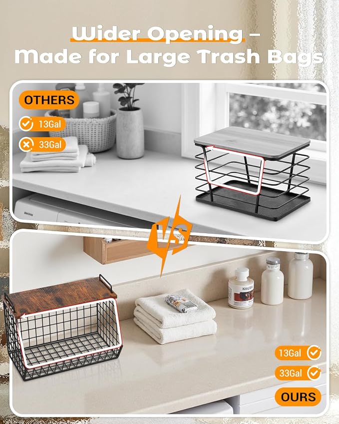 Extra Large Trash Bag Holder Under Sink, Wall Mounted Garbage Bag Dispenser - Image 3