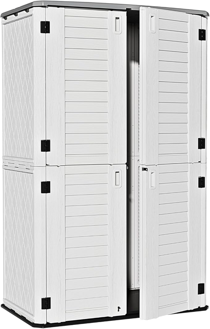 ZZM Large 67 Cu.ft Waterproof Storage Shed, Outdoor Storage Cabinet，Durable by ZZM
