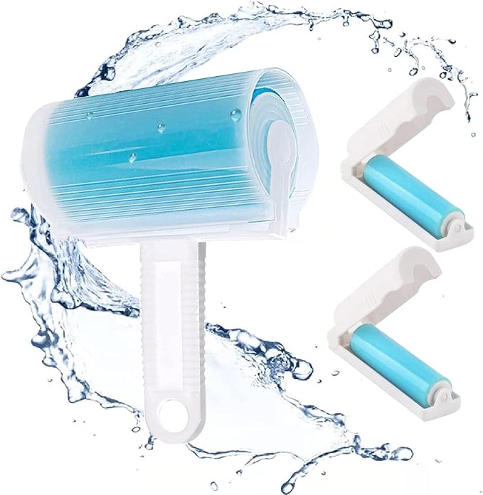 Washable Reusable Lint Roller 3 Pack, Portable Travel Sticky Dog Cat Hair by MUEDRT