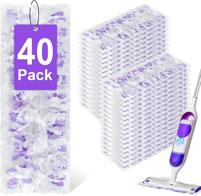 40 Pack Power Mop Refills for Swiffer Power Mop，Unscented&Thickened by Unknown