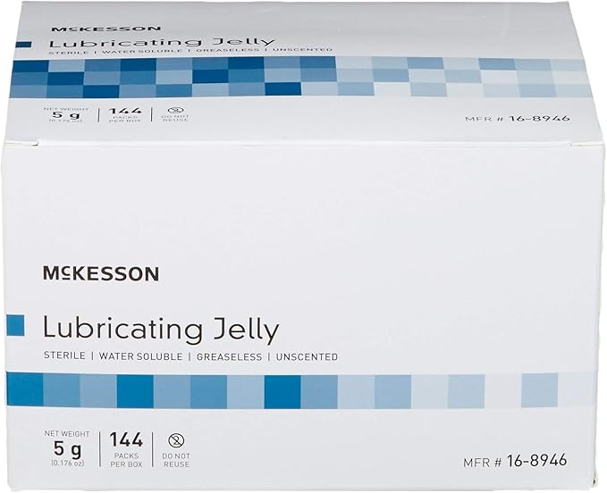 McKesson Lubricating Jelly, 5 g Water Based Non-Sticky Lube, Water Soluble - Image 2