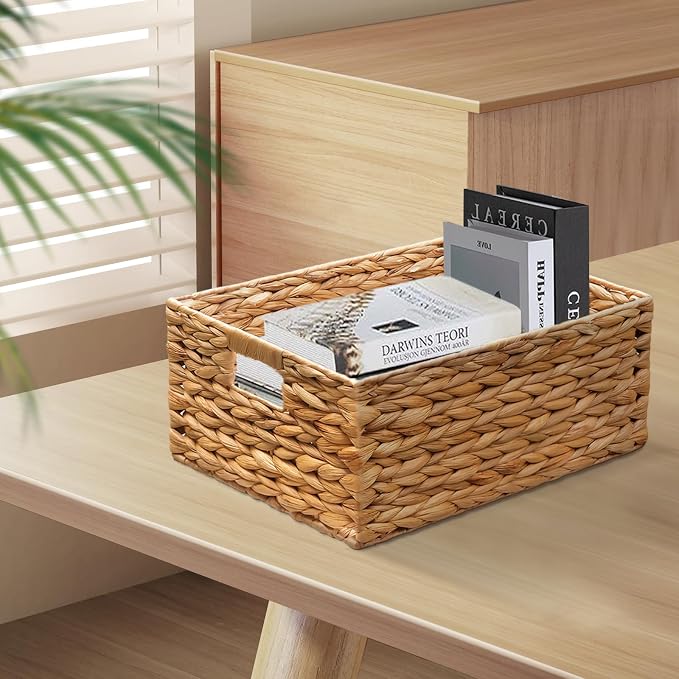 3 Pack Natural Water Hyacinth storage basket - Image 7