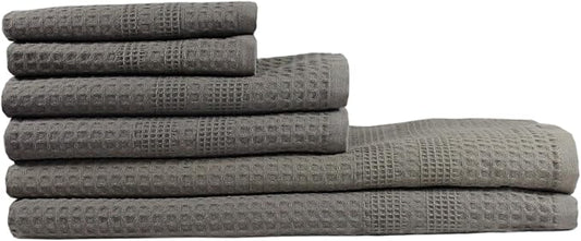 GILDEN TREE Waffle Towel Set Quick Dry Thin | 2 Bath Towels | 2 Hand Towels | 2 by GildenTree