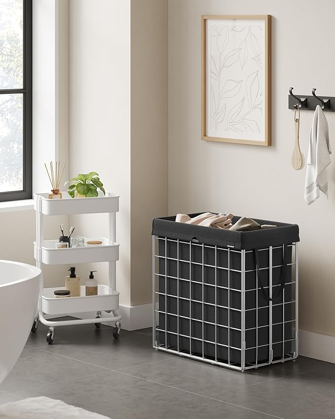 SONGMICS 29 Gal. Laundry Basket, Laundry Hamper, Collapsible Clothes Hamper - Image 3