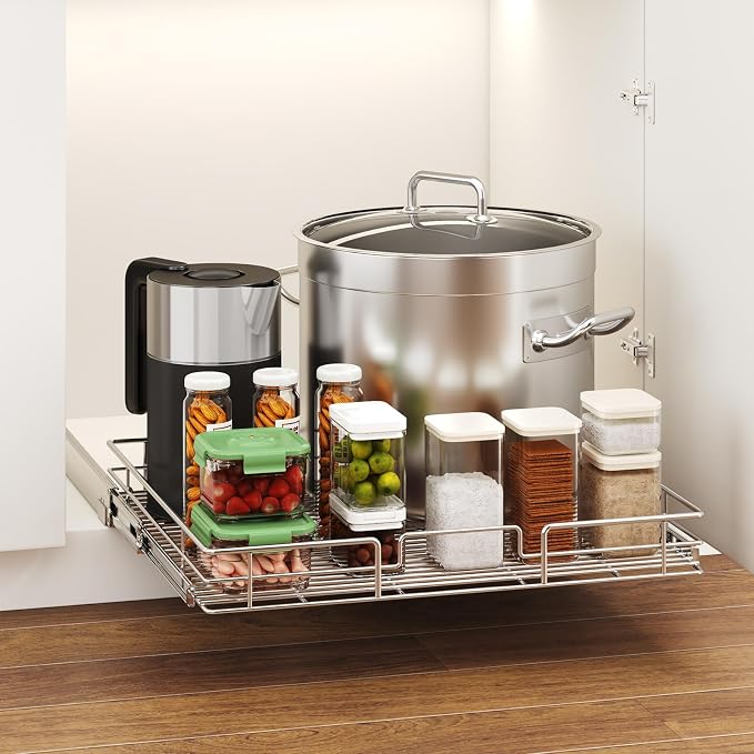 LOVMOR Pull Out Cabinet Organizer 27" W x 21½" D, Kitchen Cabinet Pull Out - Image 5
