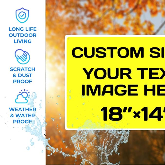 Repaly Personalized signs, Aluminum Weatherproof Metal Sign Multiple Sizes - Image 4