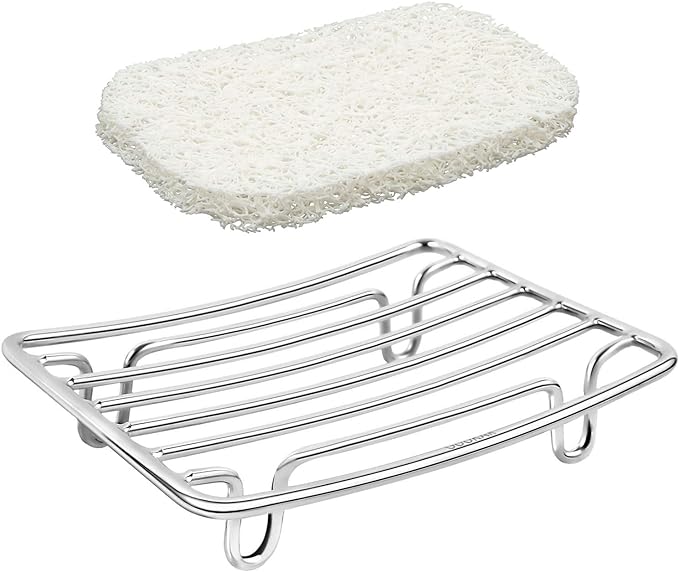 Bar Soap Dish Holder for Shower Bathroom Stainless Steel Rust Proof Self by GUUKAR