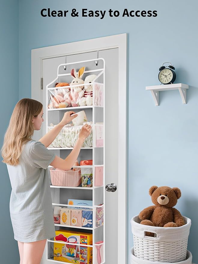 JARLINK 2 Pack Toy Stuffed Animal Storage, Over The Door Organizer W/Clear View - Image 3