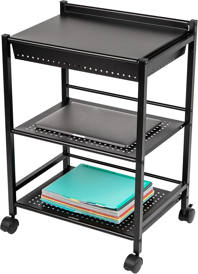Mind Reader Cart with Covered Compartment, Office Organizer - Image 7