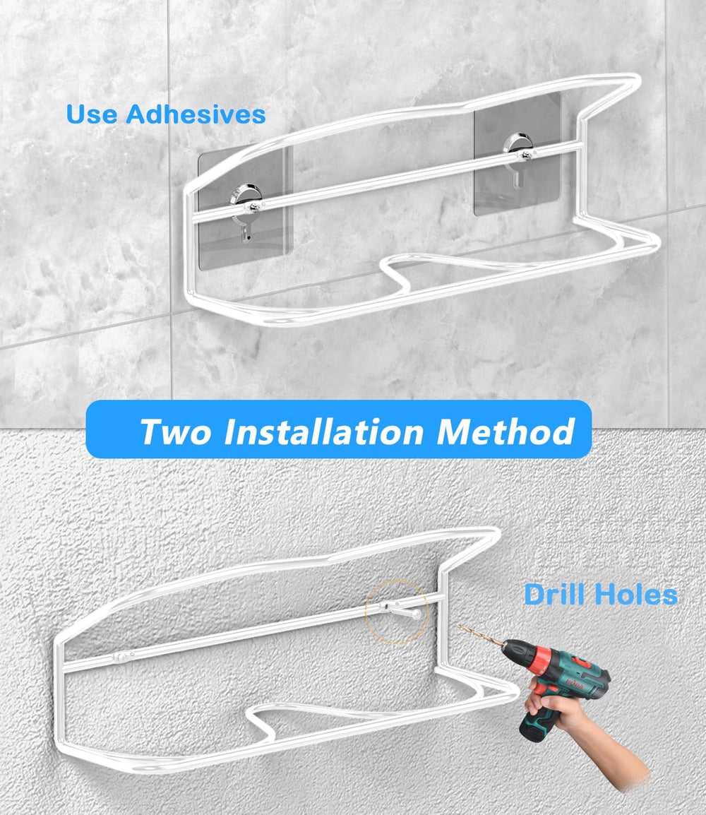 10Pack Wall Mounted Shoe Rack with Sticky Hanging Strips (White)