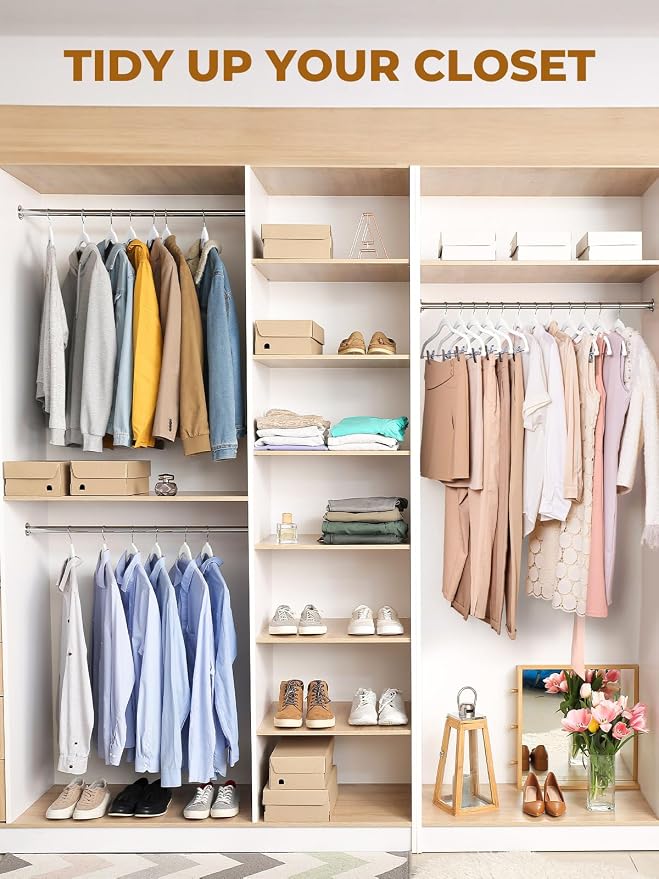 HOUSE DAY Velvet Skirt Hangers 24 Pack, Space Saving Slim Pant Hangers - Image 9