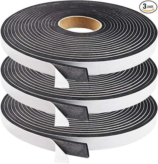 Seal Foam Tape, 1/2 Inch W x 1/8 Inch T Weather Stripping by YIJUHOU