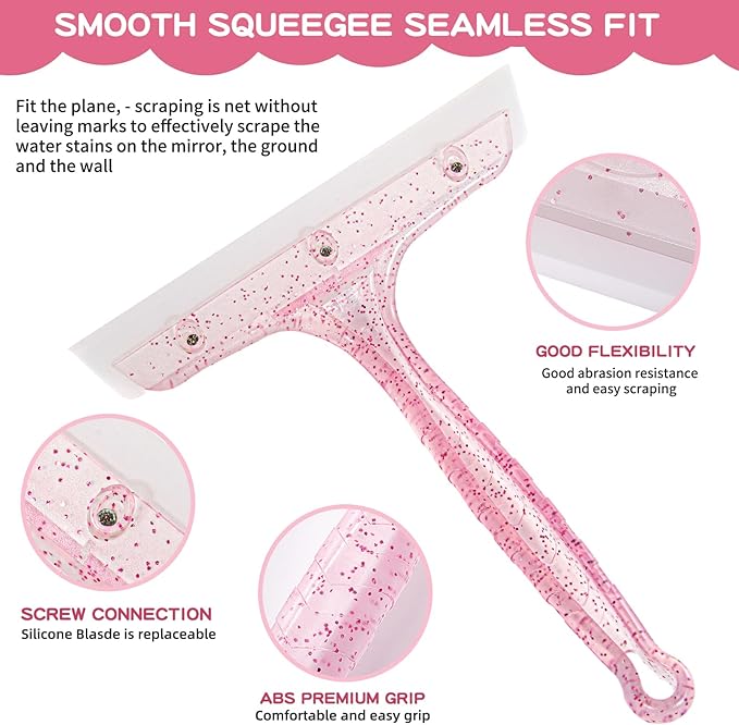 Shower Squeegee for Glass Doors, Bathroom Squeegee for Shower, Window Squeegee - Image 6