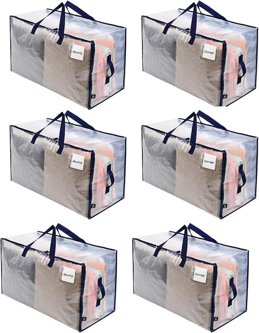 VENO 6 Pack Moving and Storage Bags, Heavy Duty, Alternative to Moving Boxes by Veno