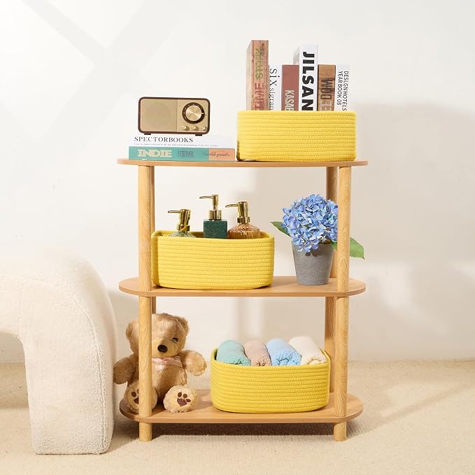 Small Storage Baskets for Organizing | Closet Organizer Bins | Shelf Toy Basket - Image 6