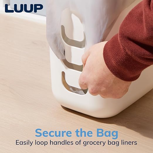 STORi Luup Bathroom Wastebasket, Secure Grocery Bags, Plastic Garbage Container - Image 3