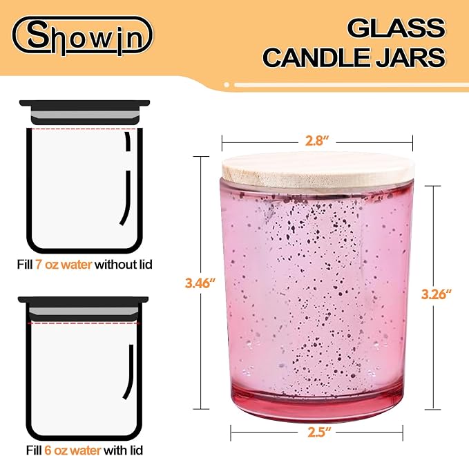 Thick Candle Jars for Making Candles 12 Pcs, 7 OZ Empty Jars - Image 6