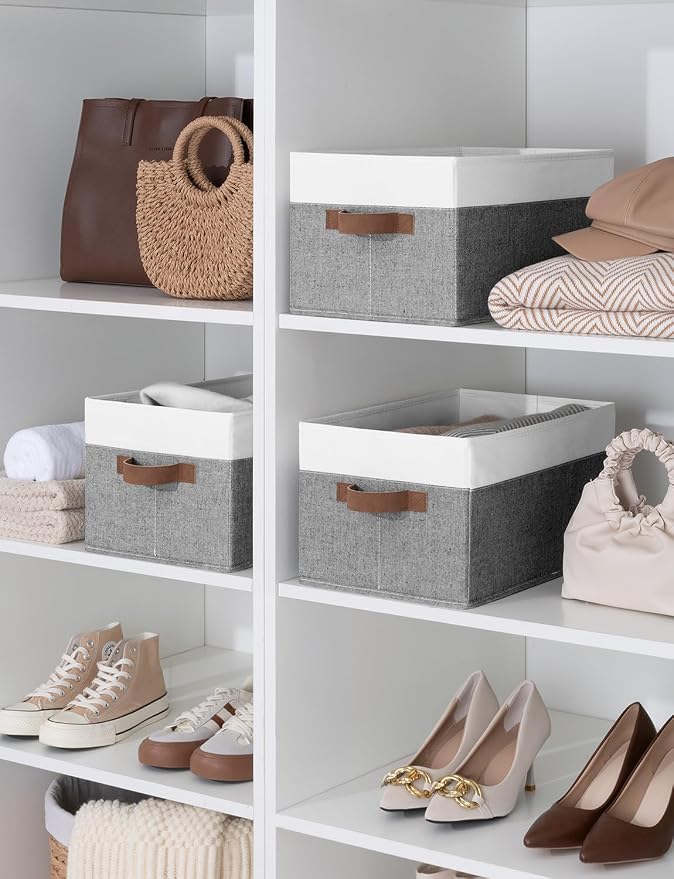 StorageWorks Storage Baskets for Shelves, Foldable Fabric Closet Storage Bins - Image 5