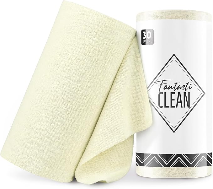 Fantasticlean Microfiber Cleaning Cloth Roll -30 Pack, Tear Away Microfiber by Fantasticlean