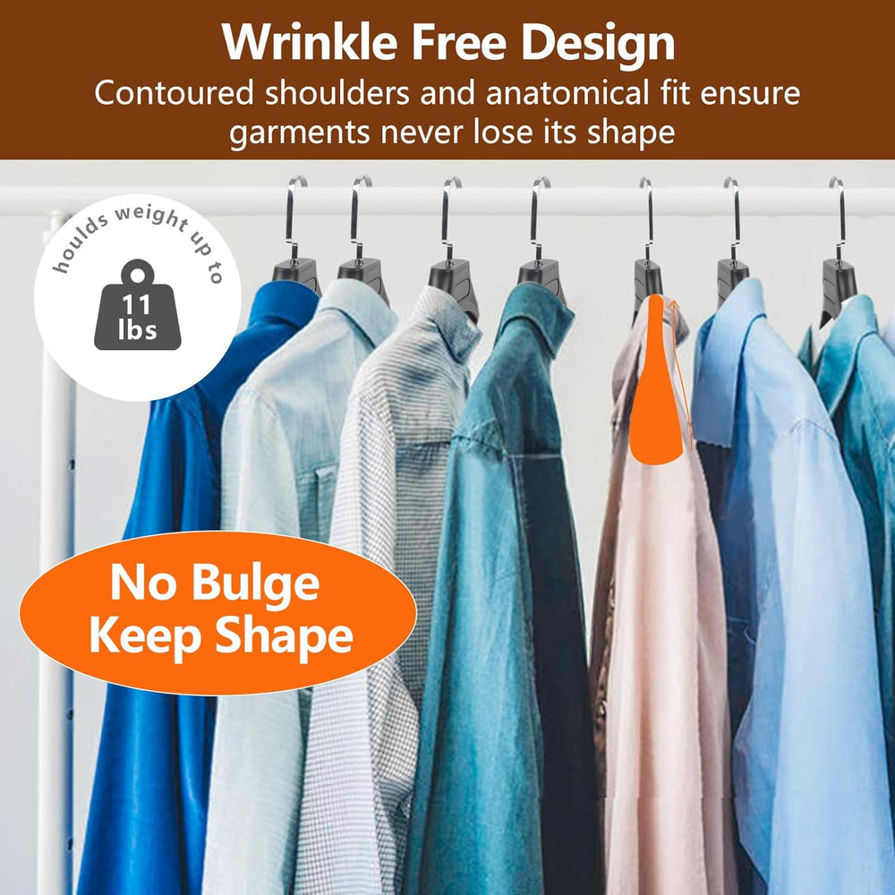 DEDU Suit Hangers for Men 100 Pack, Extra Wide Suit Hanger Non Slip Width 17....