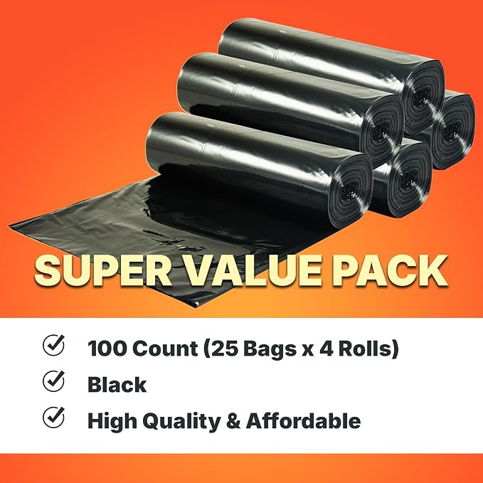 33 Gallon Trash Bags, 30 Micron Heavy Duty Pure LDPE Garbage Can Liners - Image 6