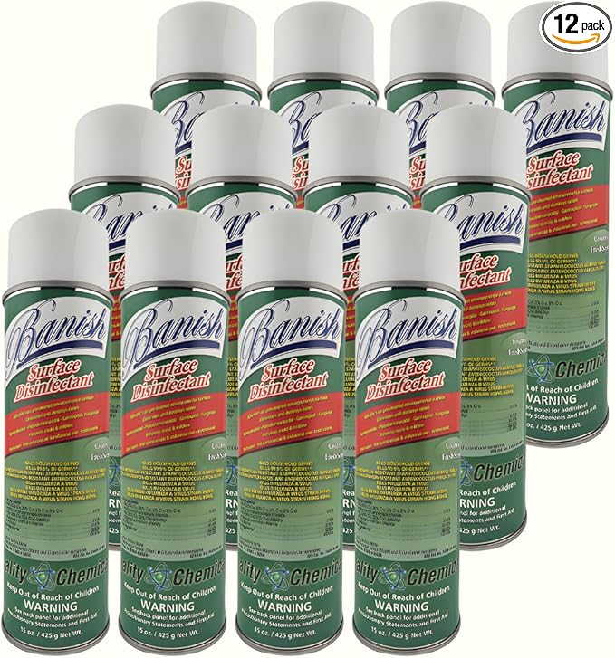 Banish Disinfectant Spray-Case of 12 by Quality+Chemical