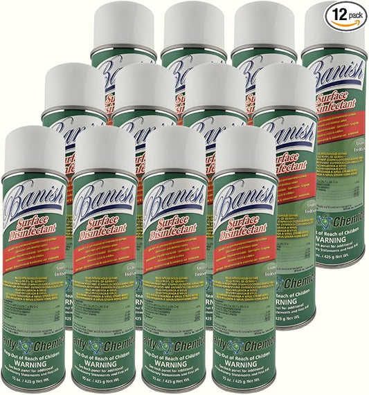 Banish Disinfectant Spray-Case of 12 by Quality+Chemical