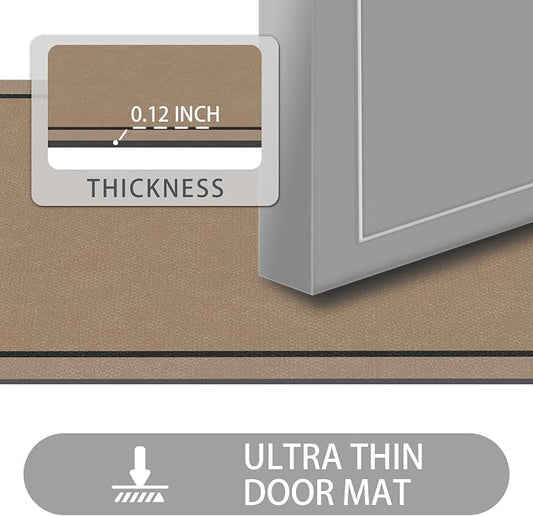 Ultra Thin Door Mat Indoor Entrance, 1/10 in Thin Door Mats - Image 2