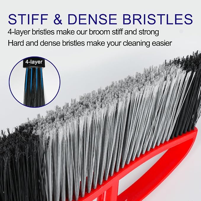 Outdoor Broom, 15.7" Wide Heavy Duty Angle Broom - Image 3