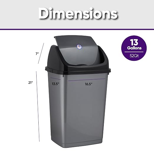 Superio Kitchen Trash Can 13 Gallon - Image 2