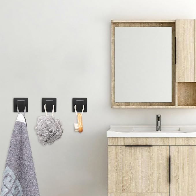 NearMoon Bath Towel Hooks -SUS304 Stainless Steel Square Clothes Robe Hooks - Image 7