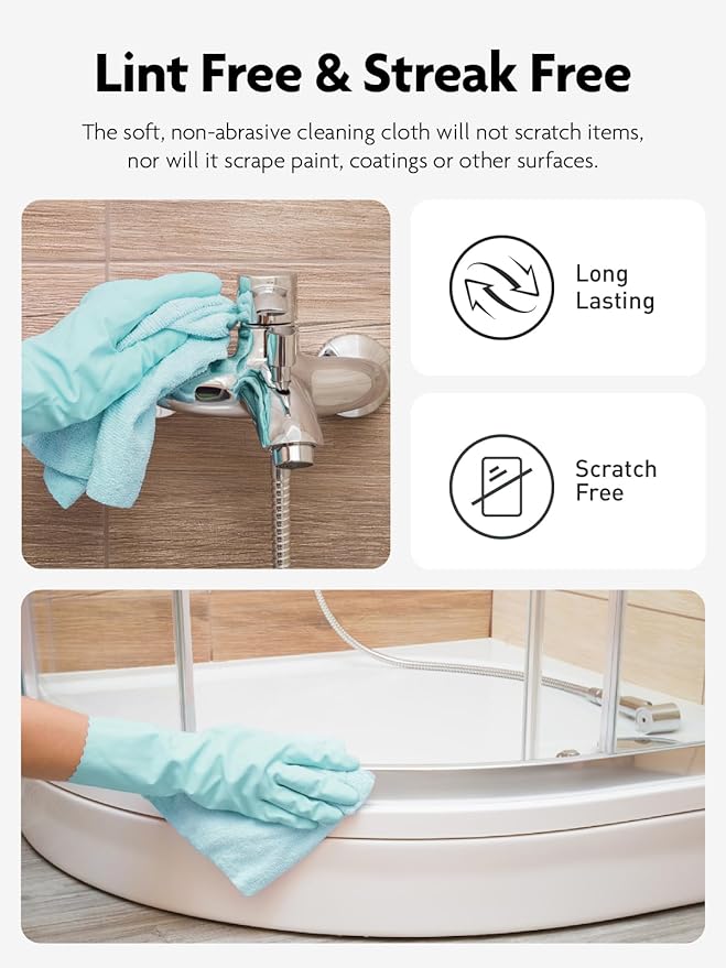 Fantasticlean Microfiber Cleaning Cloth Roll -60 Pack, Tear Away Microfiber - Image 5