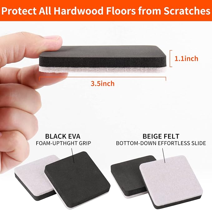 Ezprotekt 3.5" Felt Furniture Movers Sliders - Image 2