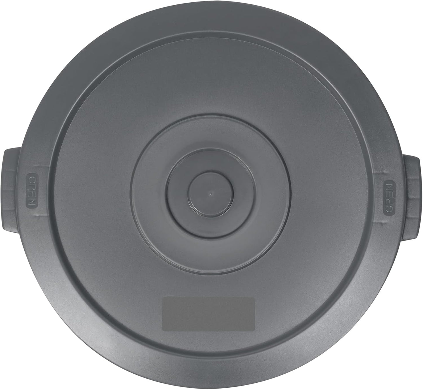 Restaurantware-LID ONLY: RW Clean Waste Container Lid, 1 Round Trash Can Cover - Waste Bin Sold Separately, For 20 Gallon Dustbin, Built-In Handle, Gray Plastic Garbage Can Cover, Heavy-Duty