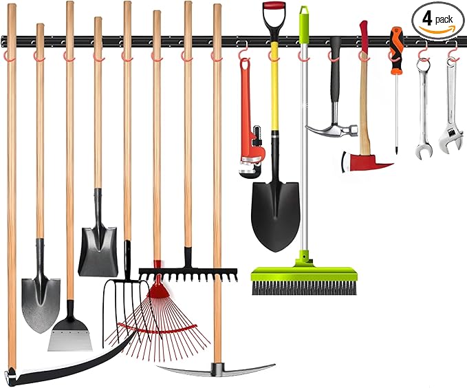 WALMANN All Metal 64 Inch Wall Mount Garden Tool Organizer by WALMANN